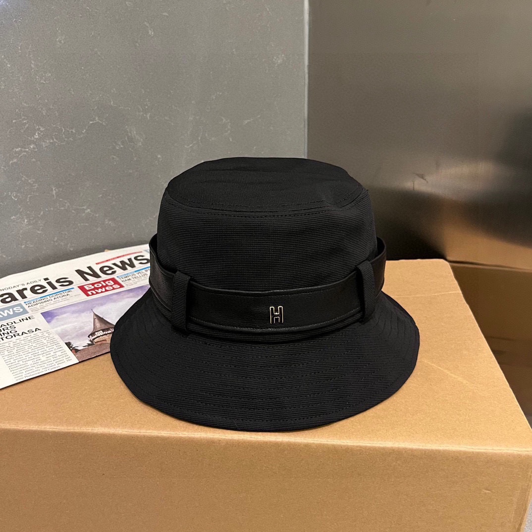 Hermes Hats Bucket Hat Black Fall Collection