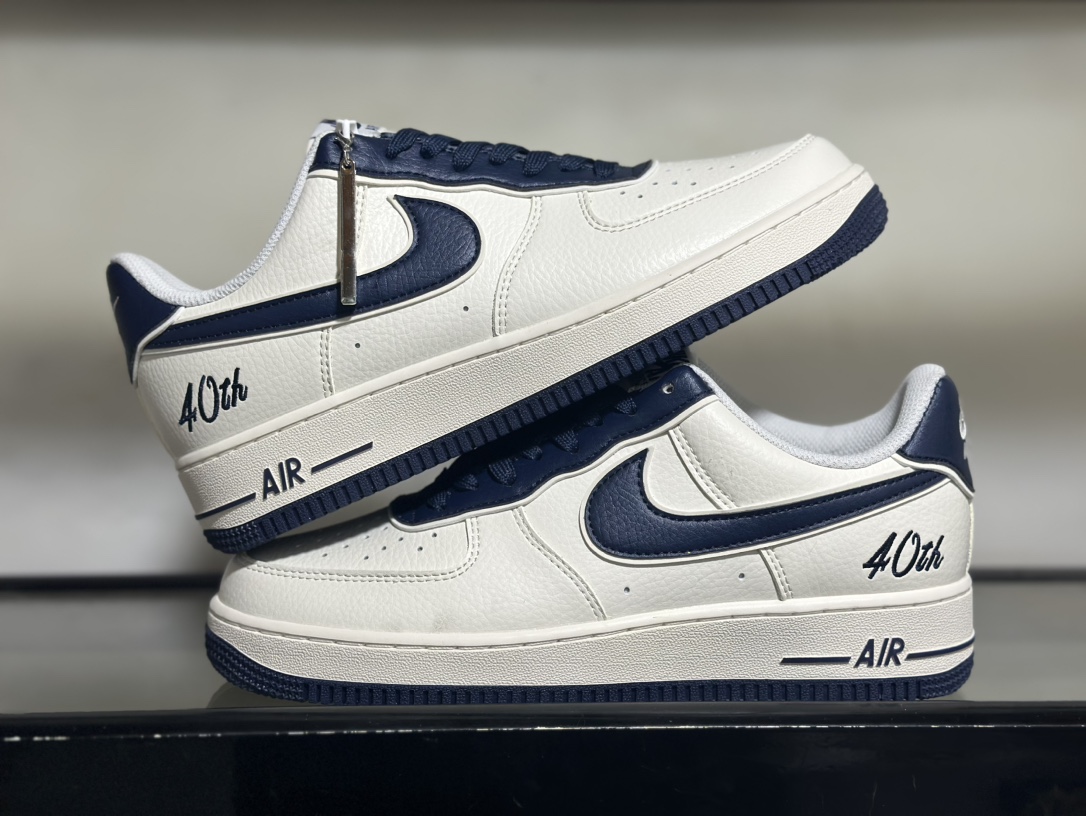 创意BY抽屉盒定制️NikeAirForce1Low40th周年深蓝空军一号低帮运动休闲板鞋官方同步原装