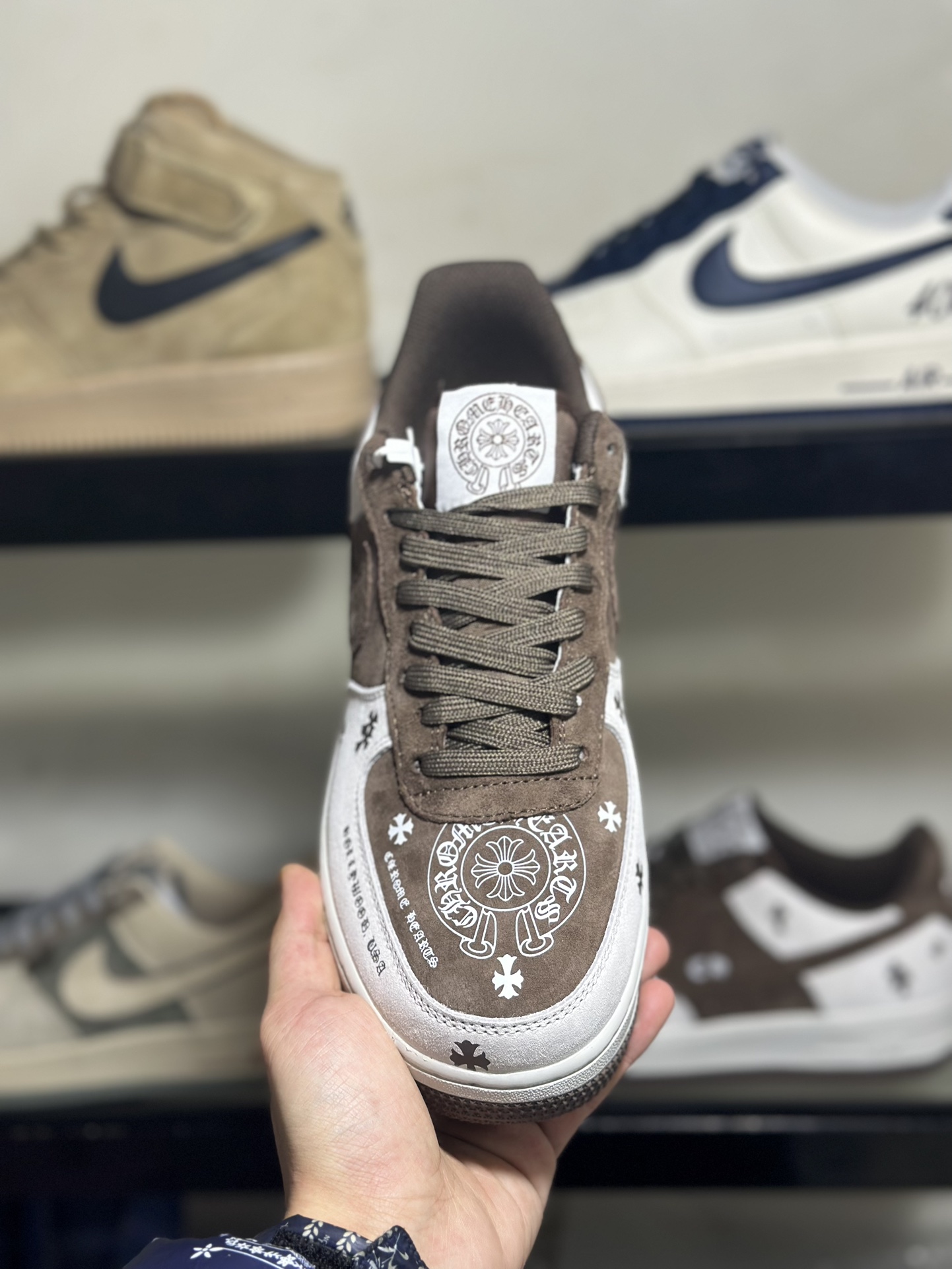 创意定制️NikeAirForce1Low克罗心联名空军一号低帮运动休闲板鞋官方同步原装级别原楦头原纸板