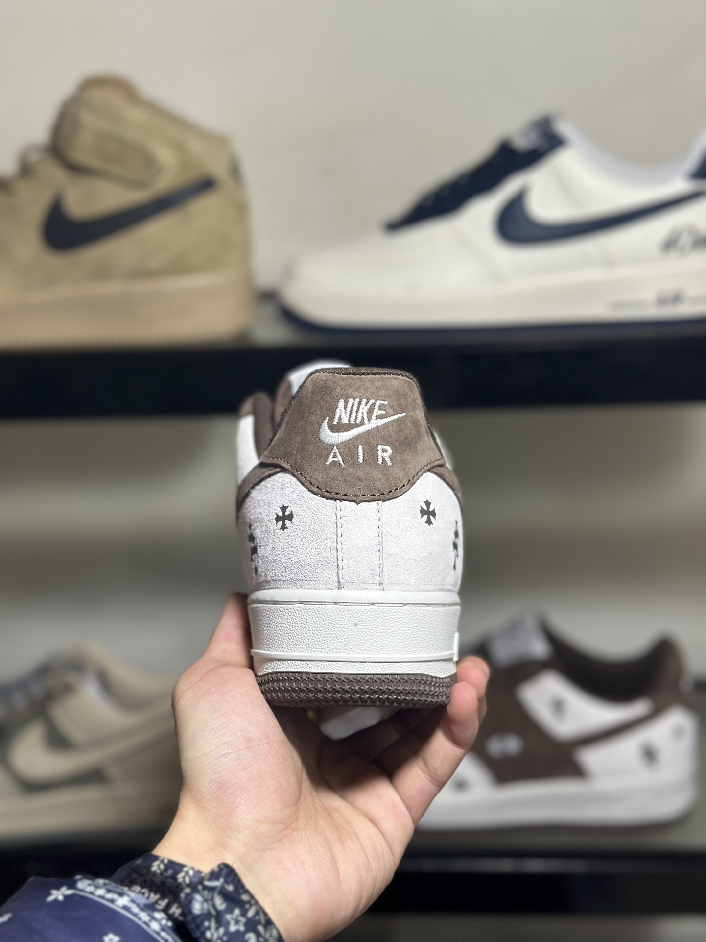 创意定制️NikeAirForce1Low克罗心联名空军一号低帮运动休闲板鞋官方同步原装级别原楦头原纸板