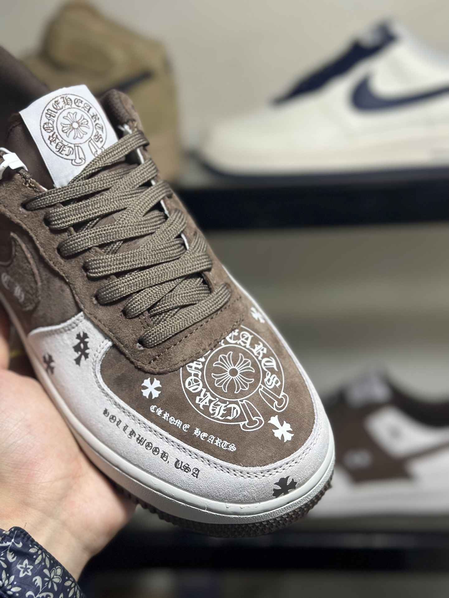 创意定制️NikeAirForce1Low克罗心联名空军一号低帮运动休闲板鞋官方同步原装级别原楦头原纸板