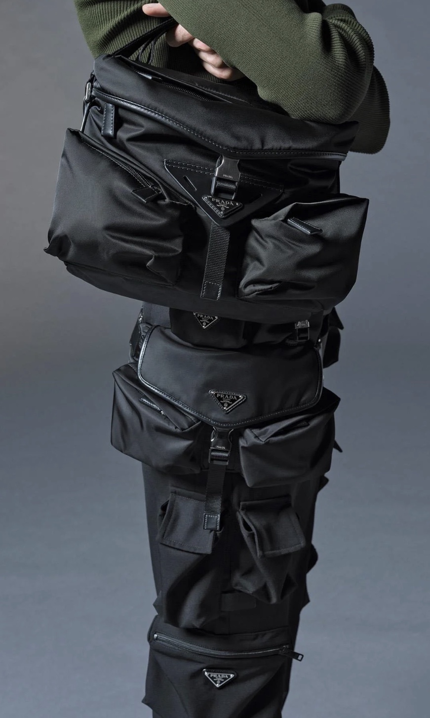 prada parachute cloth postman cool super outfit