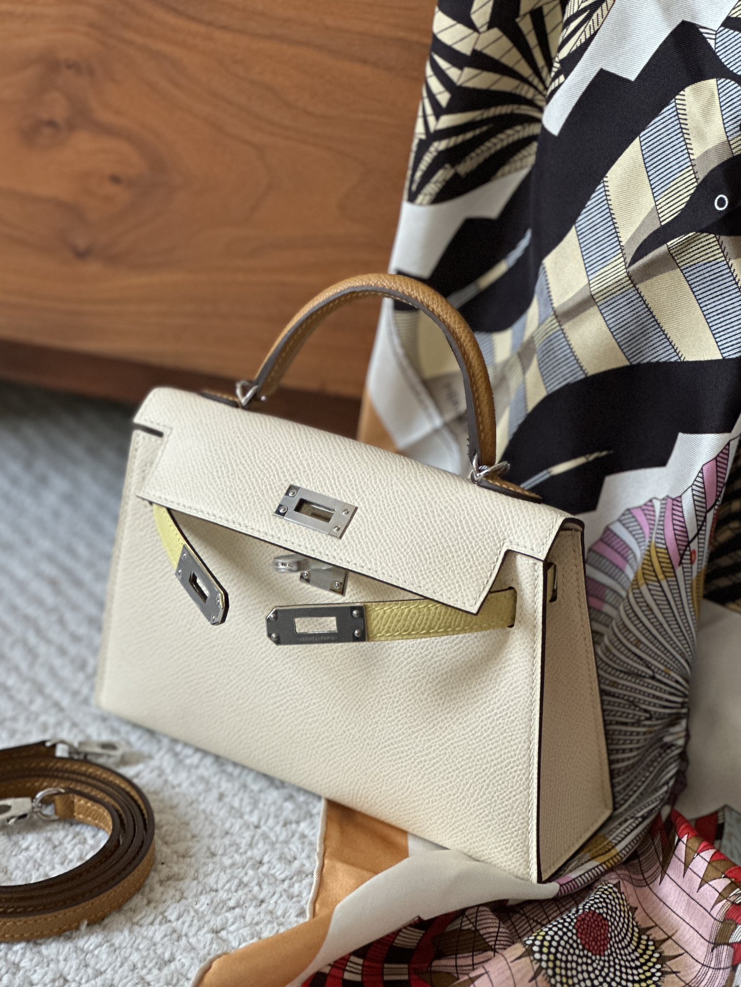 Mirror copia il lusso
 Hermes Kelly Borsette Borse Crossbody & Borse a Tracolla Bianco Hardware argento Mini