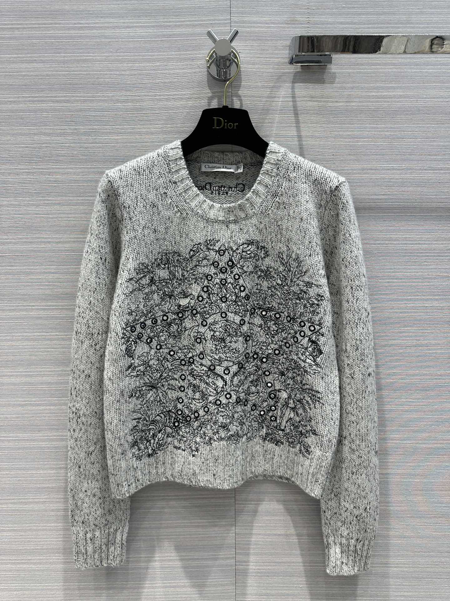 Dior Clothing Sweatshirts White Embroidery Cashmere Fall Collection