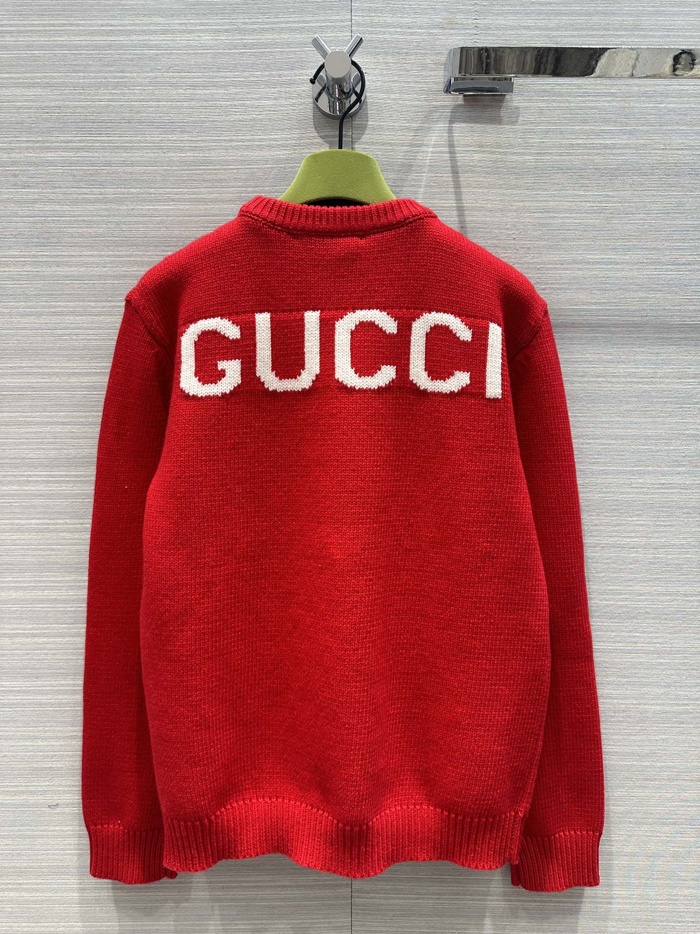 Gucci Odzież Bluzy Czerwony Biały Wełna Wiosenna kolekcja