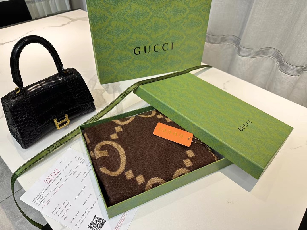 Gucci Szary Unisex Kaszmir