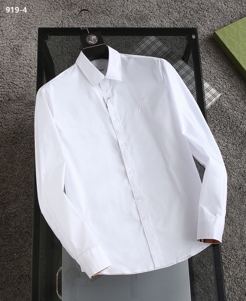 Pyewwd，Burberry·巴宝莉官网经典爆款长袖衬衫，高端大气上档次，高级定制，最新力作，百分百纯棉面料，上身舒适度超强，码数：M-3XL
