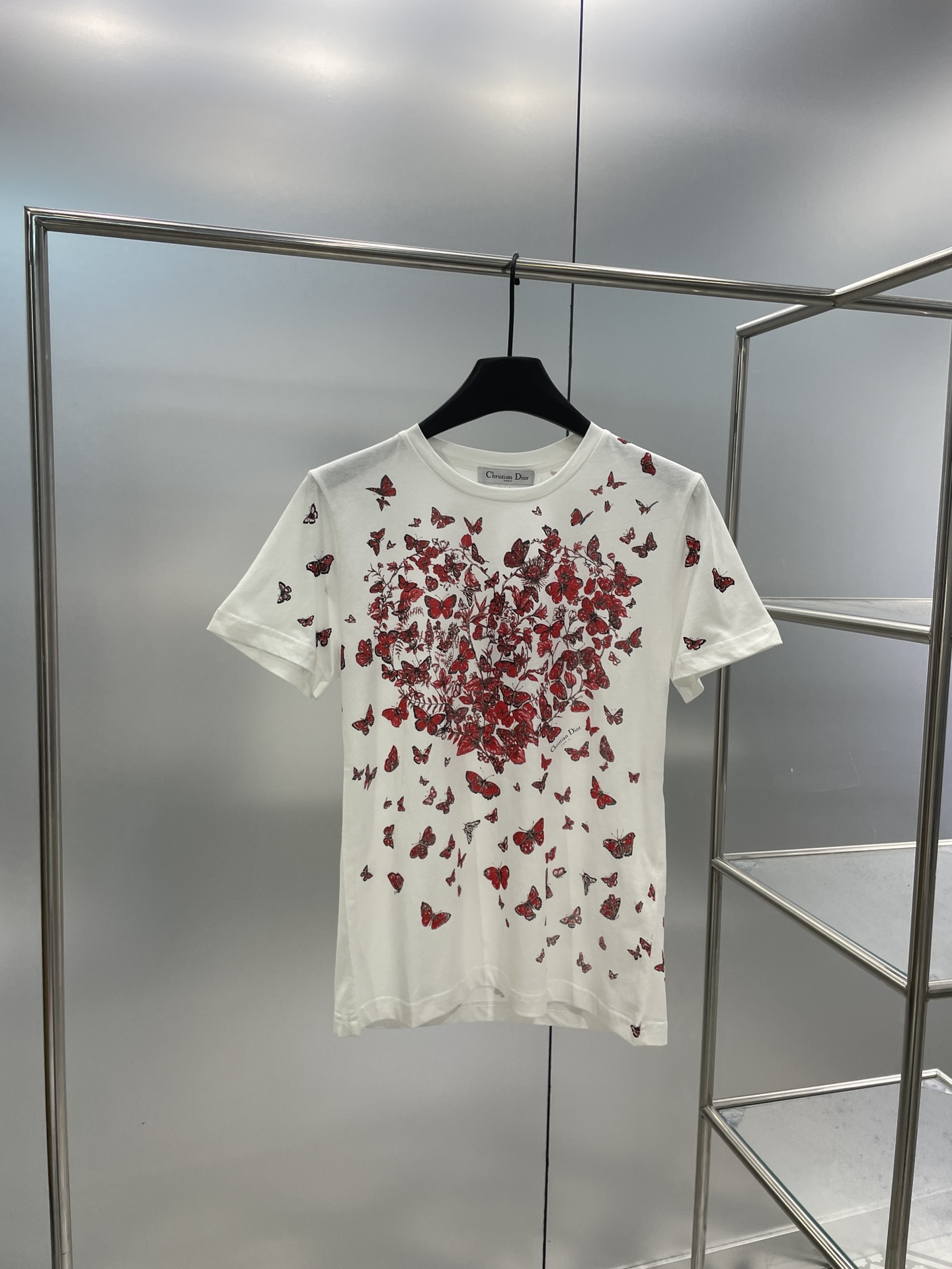 Dior Clothing T-Shirt Buy Luxury 2023
 Red White Printing Cotton Knitting Linen Spring Collection