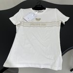 Dior Clothing T-Shirt Beige White Embroidery Cotton Knitting Nylon Spring Collection