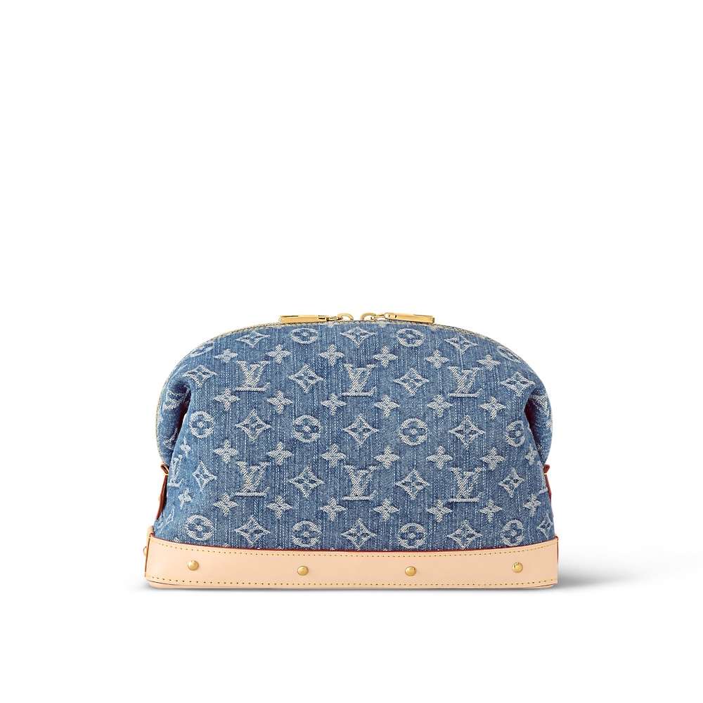 Louis Vuitton Lv POCHETTE COSMETIQUE large cosmetic bag M24317 blue (denim denim)