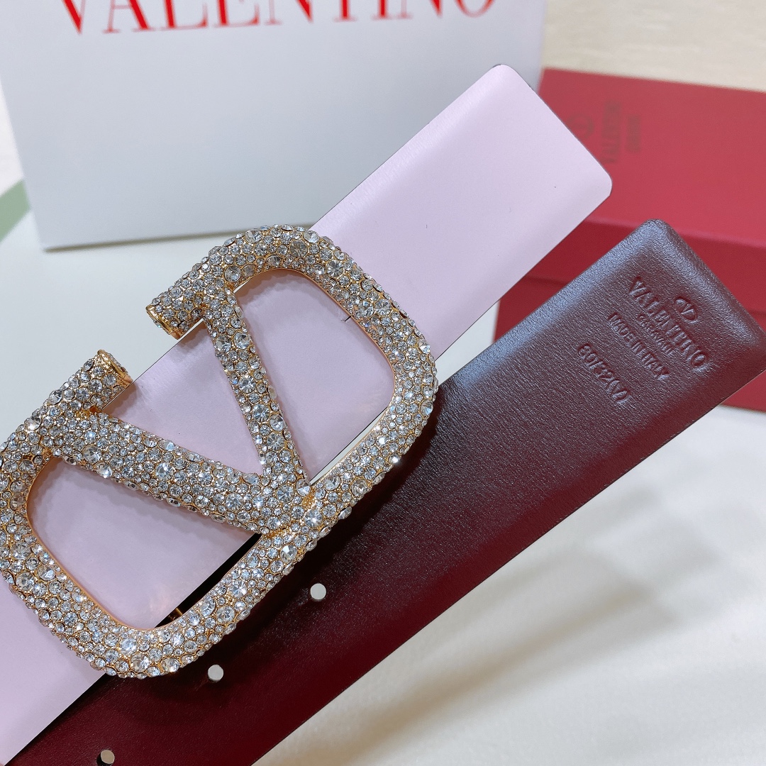 Valentino Vlogo Signature Calfskin Belt Purchase Guide: 4.0cm Width, High Quality. - 图片 9