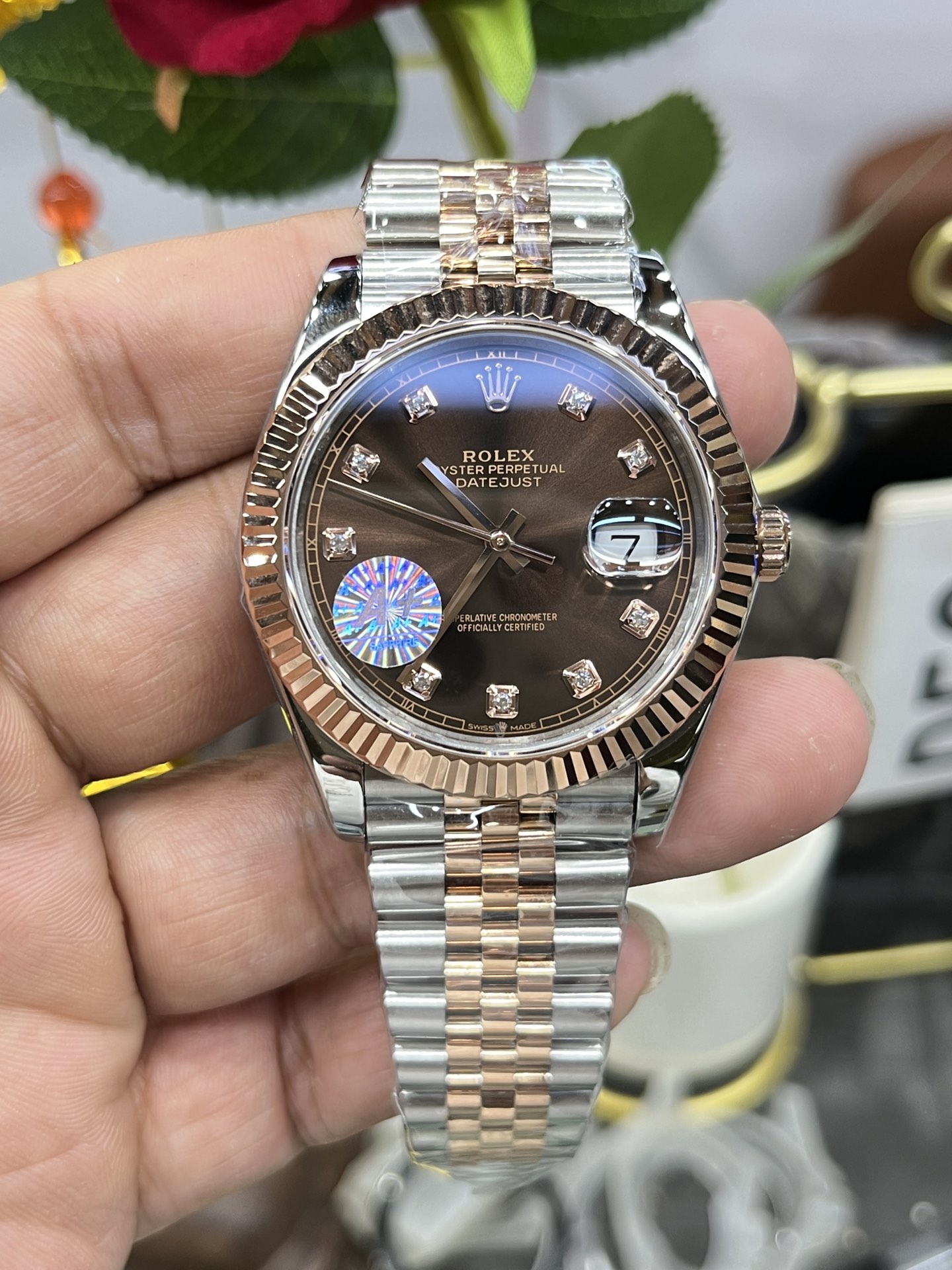 Rolex Datejust Watch Blue Denim Steel Material