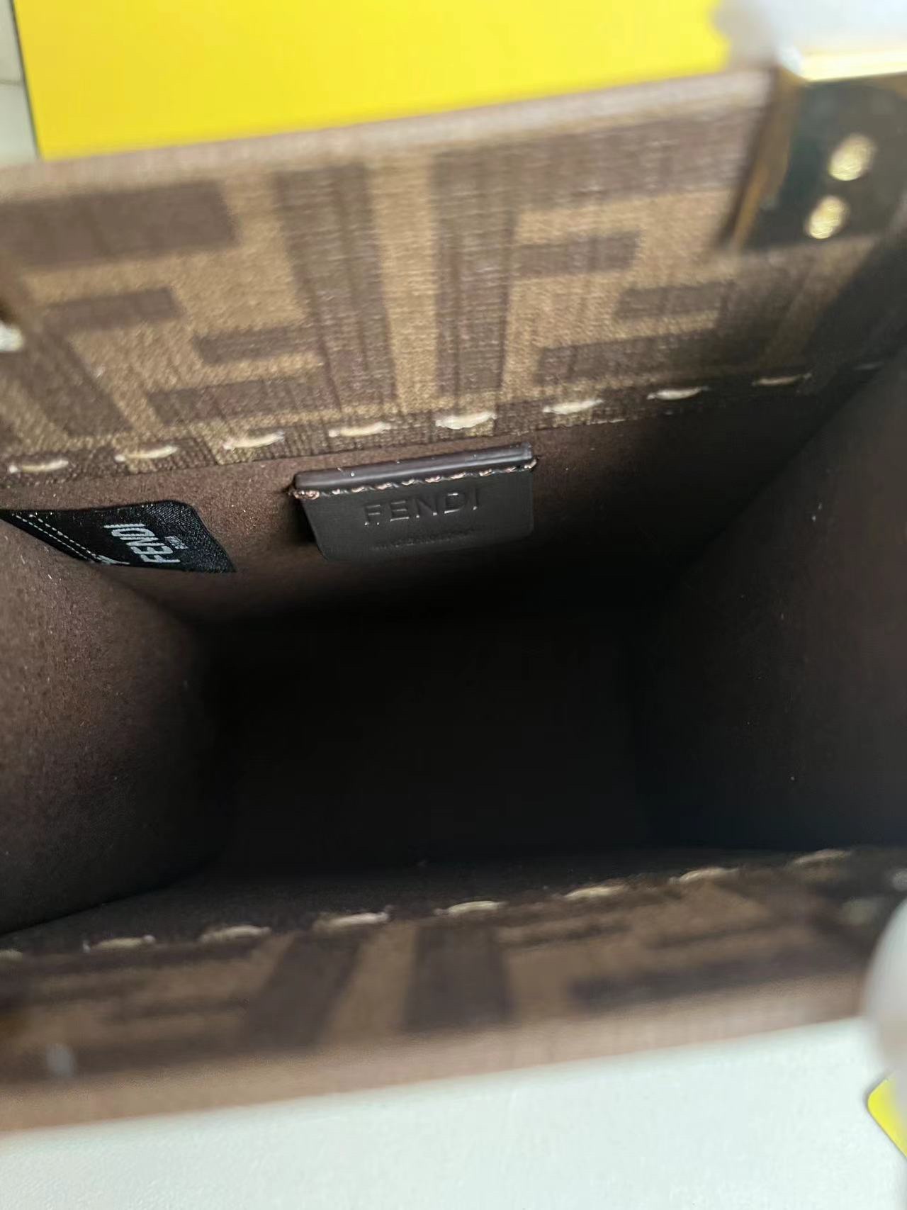 Fendi Sunshine Mini Tote Bag Brown Leather Handbag with Iconic FF Motif 8 i1704777673 6258 7