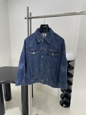 Dior Clothing Coats & Jackets Blue Denim Embroidery Cotton Spring Collection