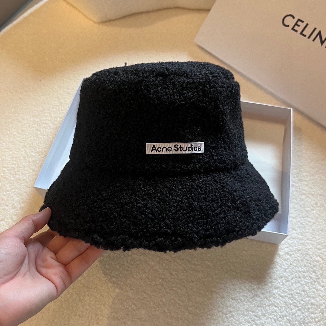 NO:189577,Acne autumn and winter new lamb wool fisherman hat, casual running volume model, head circumference 57cm hat fisherman hat baseball hat knit hat, hat, acne studios, espadrilles, hats19860909Acne秋冬新款羊羔毛渔夫帽,休闲跑量款,头围57cm帽子渔夫帽棒球帽针织帽,帽子,acne studios,espadrilles,hats,hat
