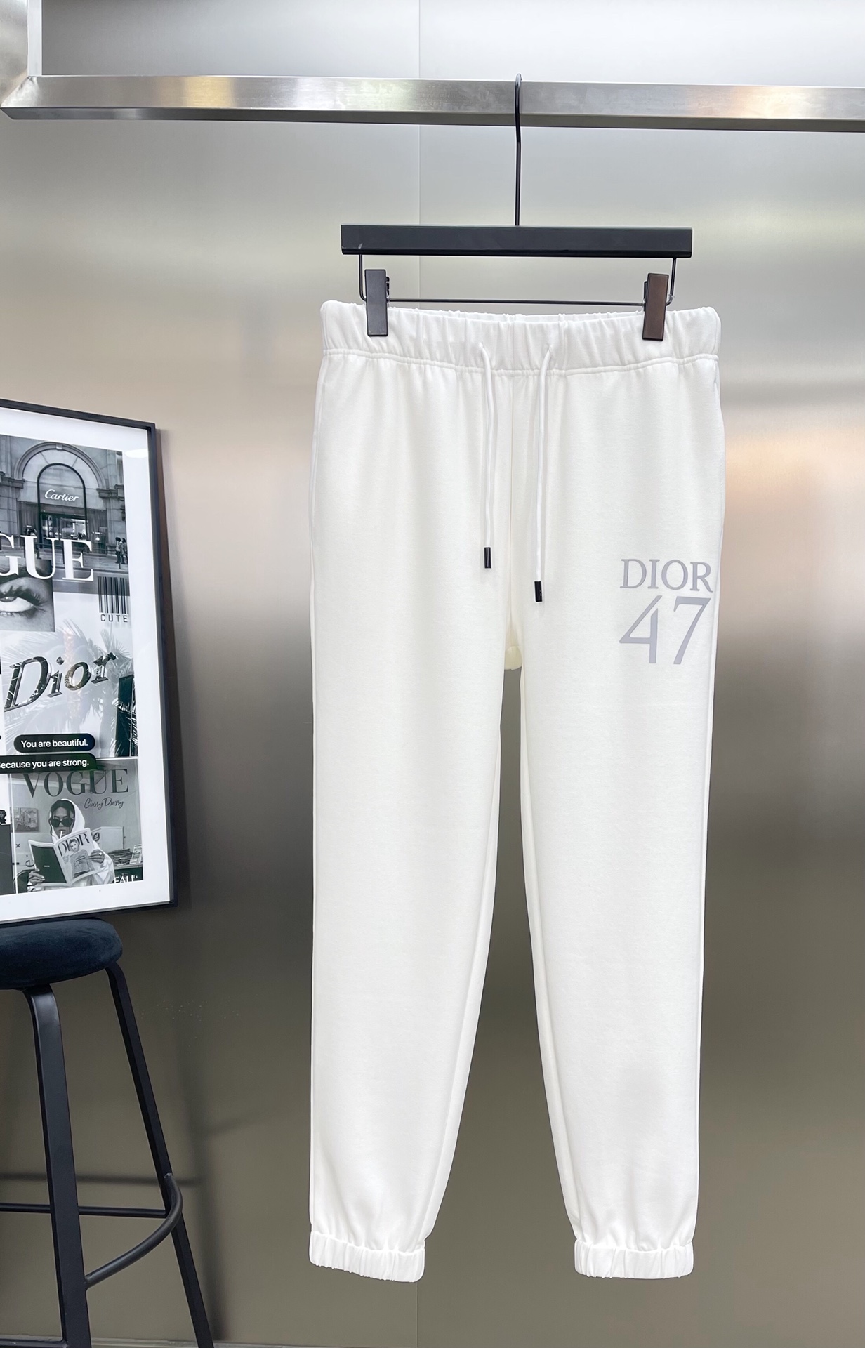 Dior Clothing Shirts & Blouses Two Piece Outfits & Matching Sets Black Coffee Color White Printing Cotton Spring Collection Fashion Sweatpants