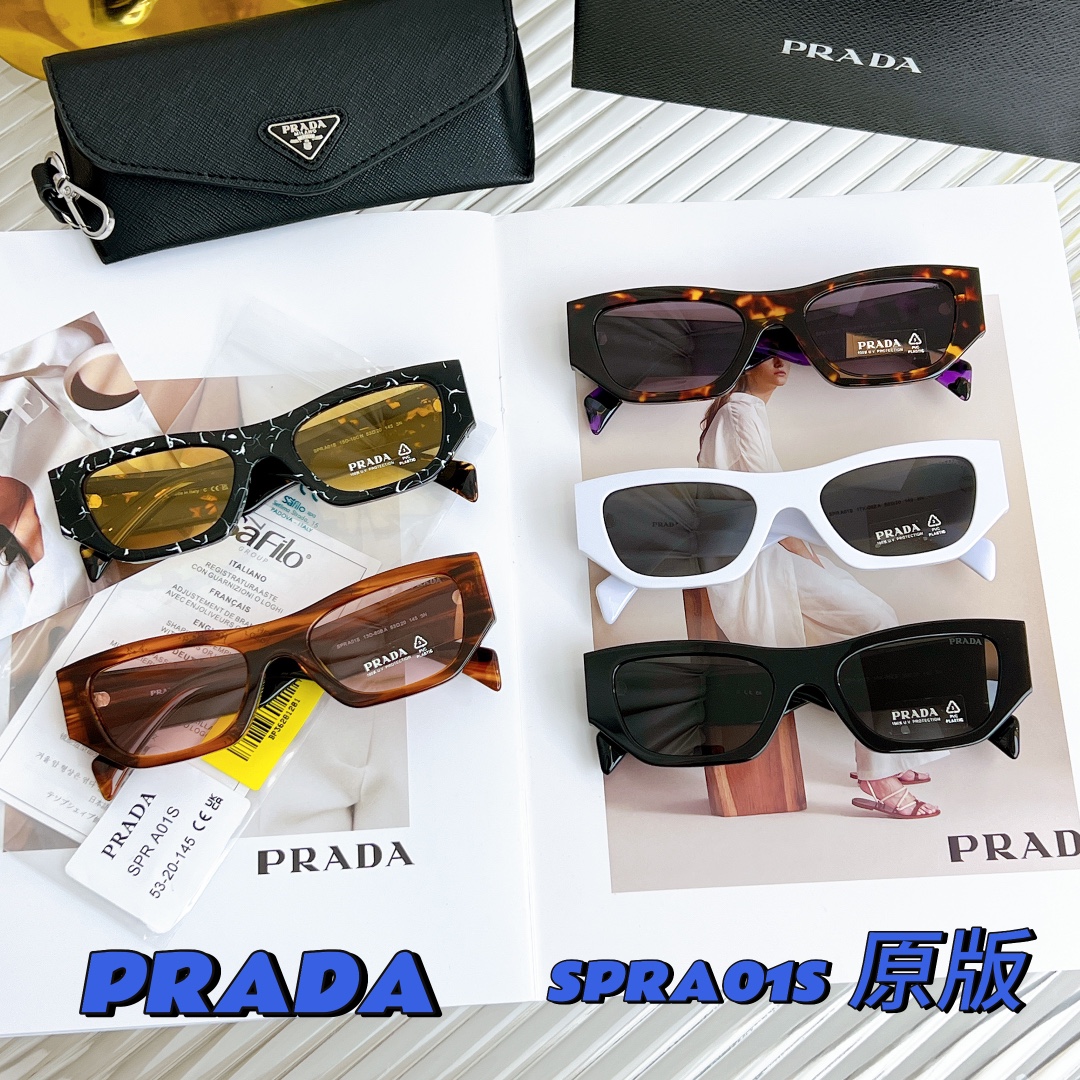 PRAD*新品发售️高版本1:1官网颜色品质细节完美非普通版本可对比专属防伪码PRA01Ssize53口