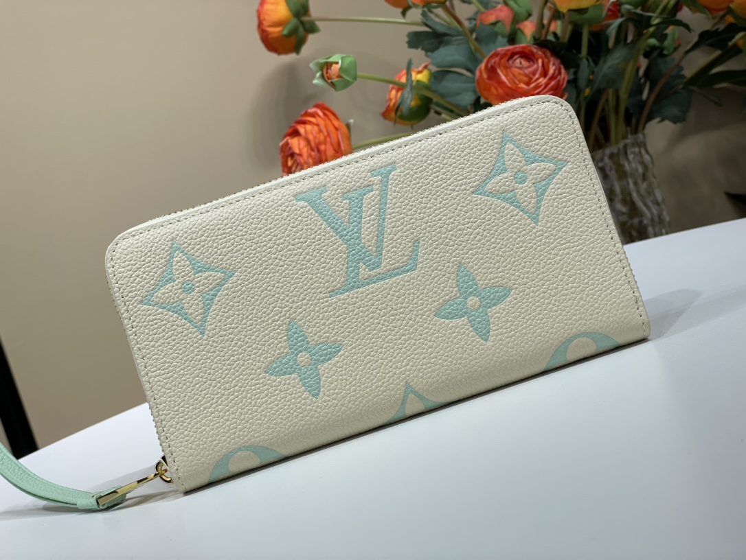 Louis Vuitton Portefeuilles Vert Blanc Empreinte​ m60017