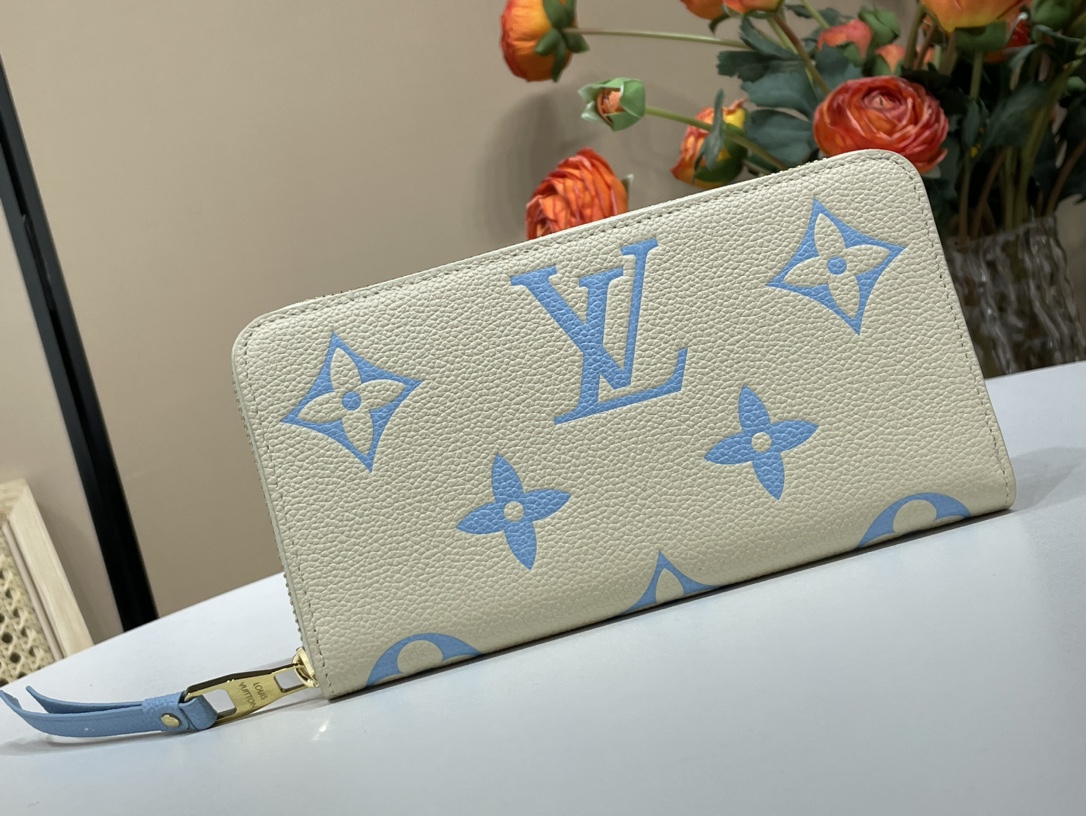 Louis Vuitton Parfait
 Portefeuilles Bleu Blanc Empreinte​ m60017