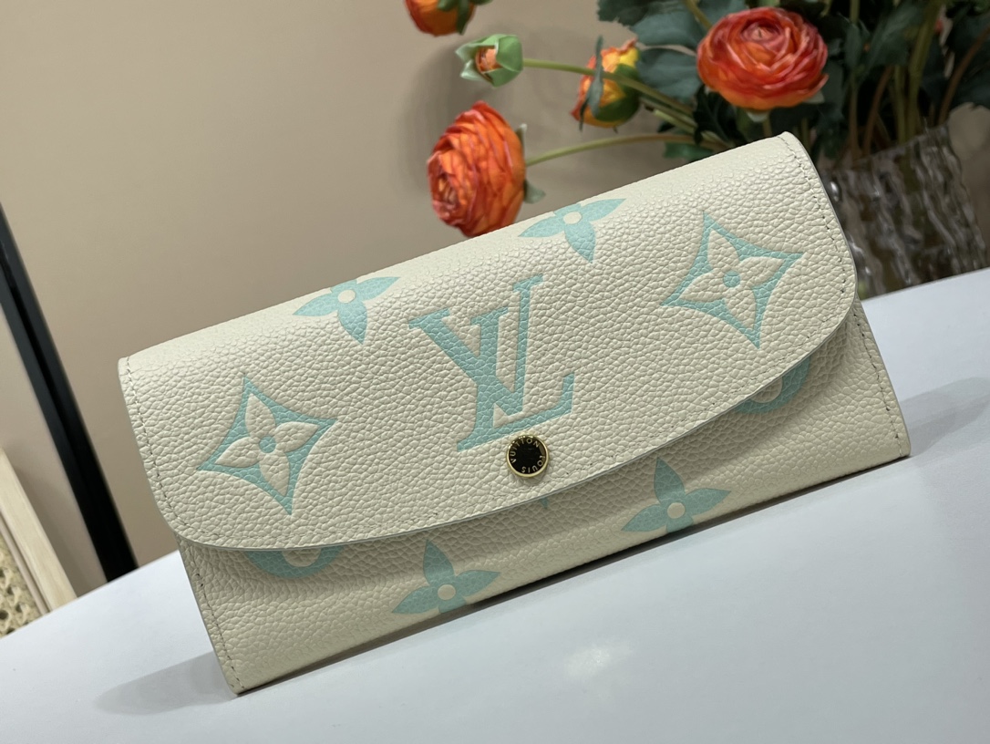 Louis Vuitton Portefeuilles Vert Blanc Empreinte​ m62329