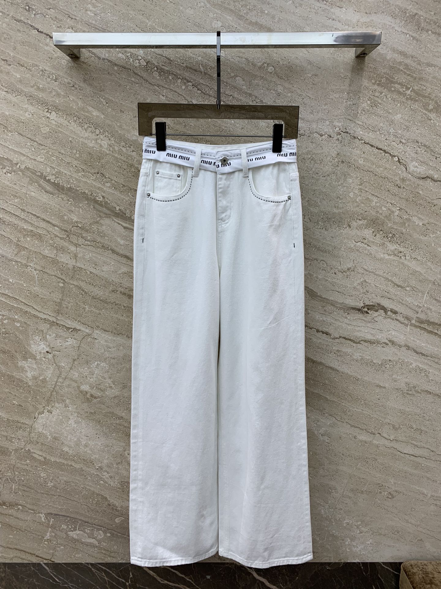 MiuMiu Clothing Jeans White Spring Collection Wide Leg