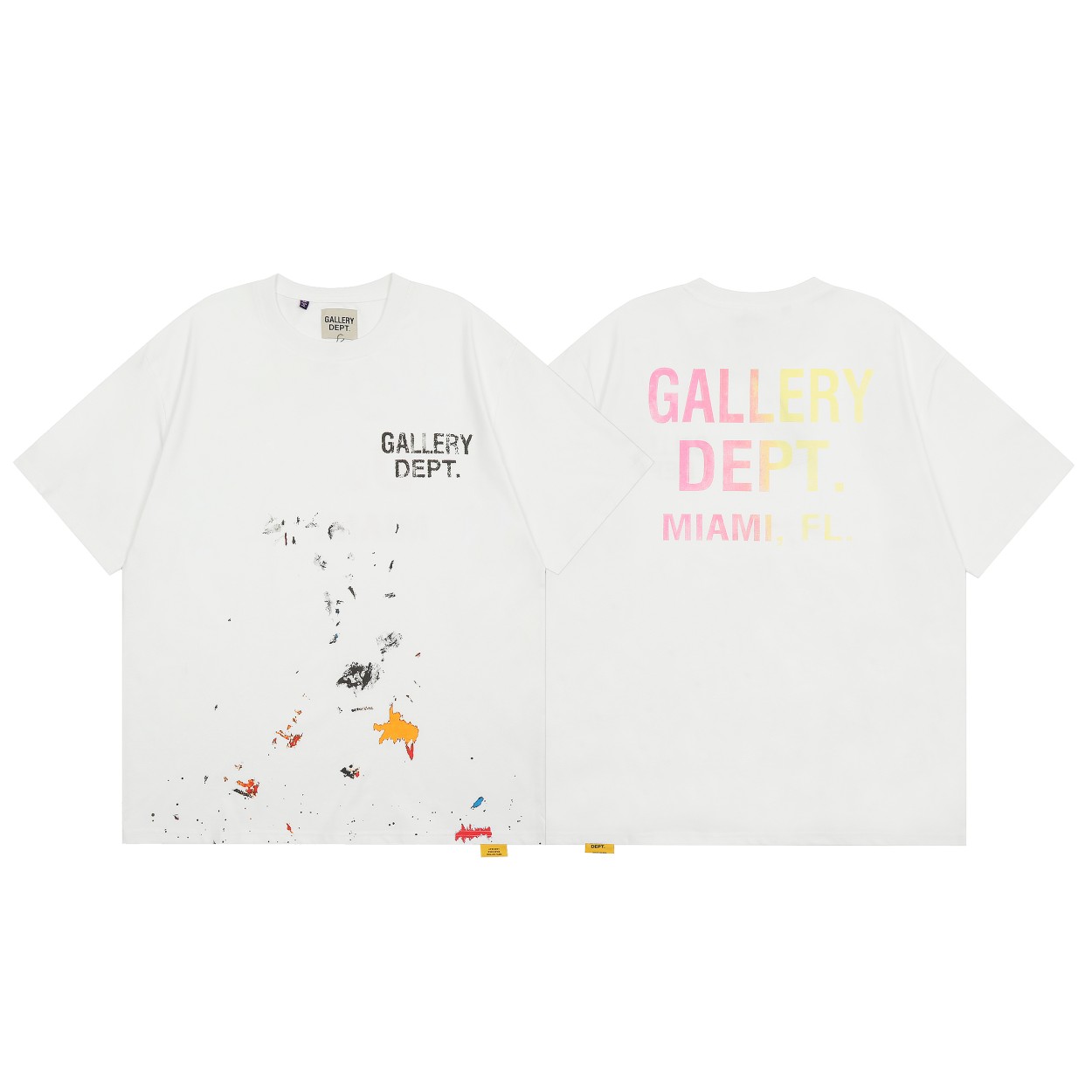 jdsd  款号2023#  BOARDWALK TEE Gallery Dept 高品质短袖T恤Color(颜色)：WHITE(白色)Size(尺码)：S, M, L, XL
