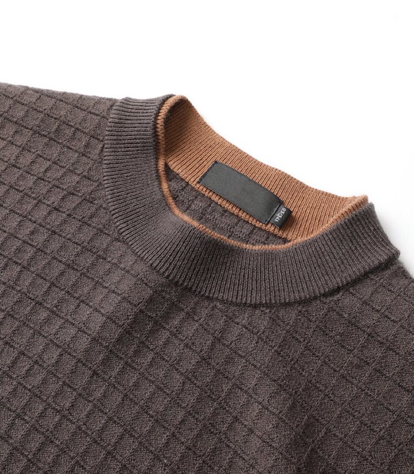Armani阿玛尼23ss秋冬高定系列提花圆领毛衣100%绵羊毛打底随意搭配任何服装视觉上显示强有力利的