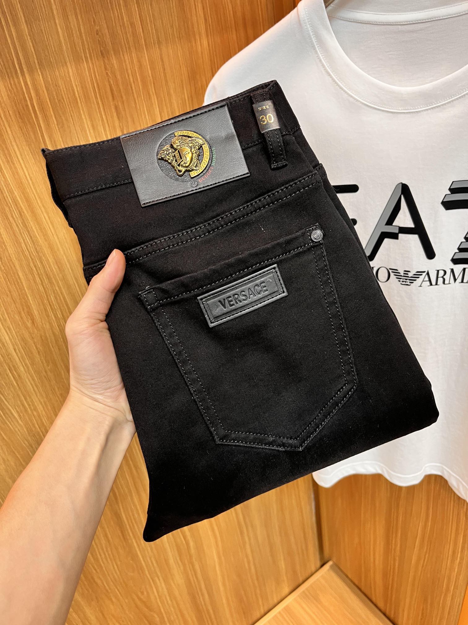 Versace Luxury Clothing Jeans Cotton Fall/Winter Collection Casual