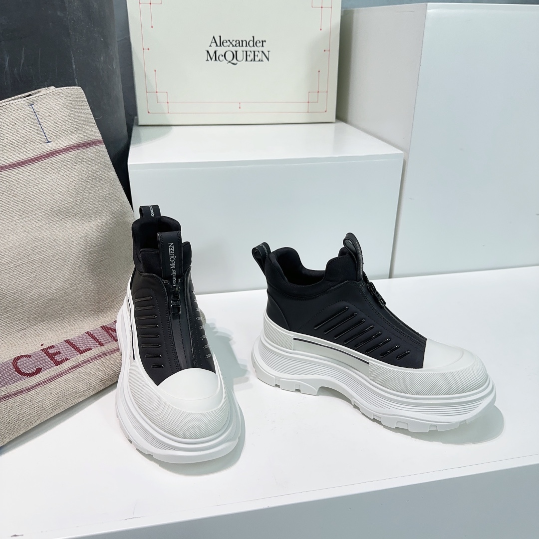 High-Quality Alexander McQueen Silk-Skin Shoes: Original Design, Premium Materials. - 图片 1