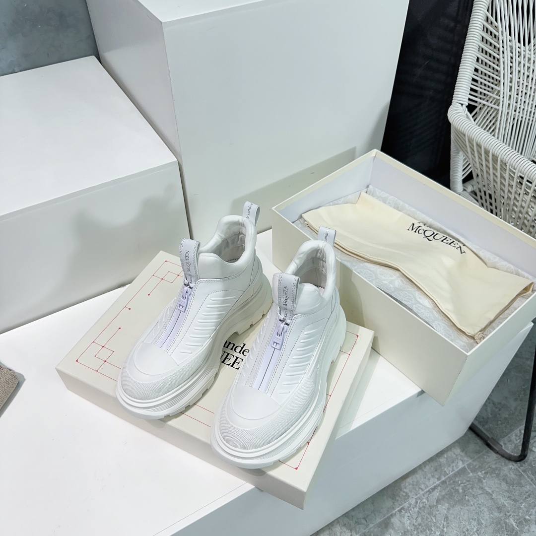 High Quality Alexander McQueen Silk-Skin Shoes with Rubber Base, Various Sizes - 图片 4