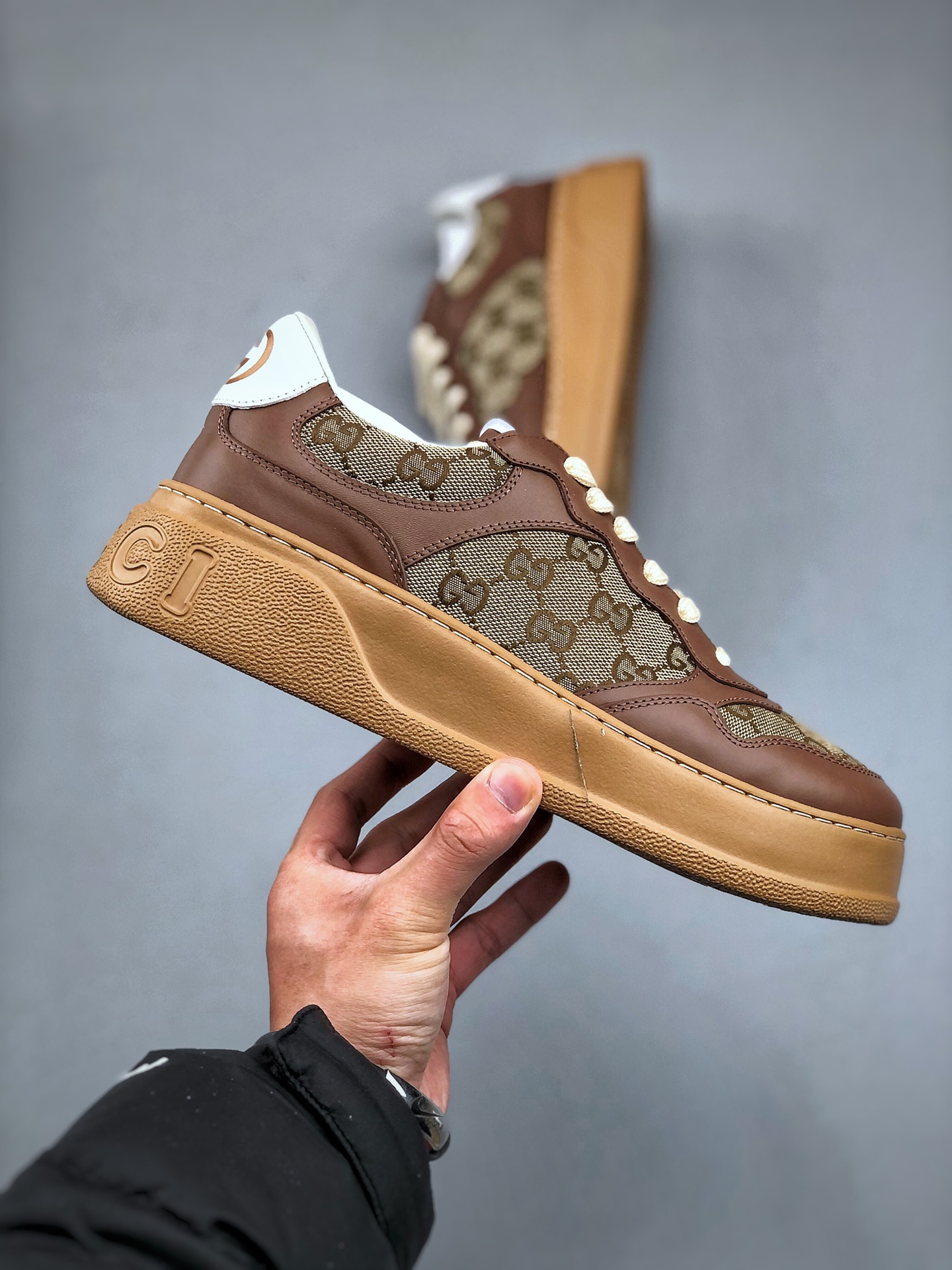 Gucci Screener GG High-Top Sneaker古驰饼干鞋 运动休闲鞋系列＃全套专柜包装物及配件