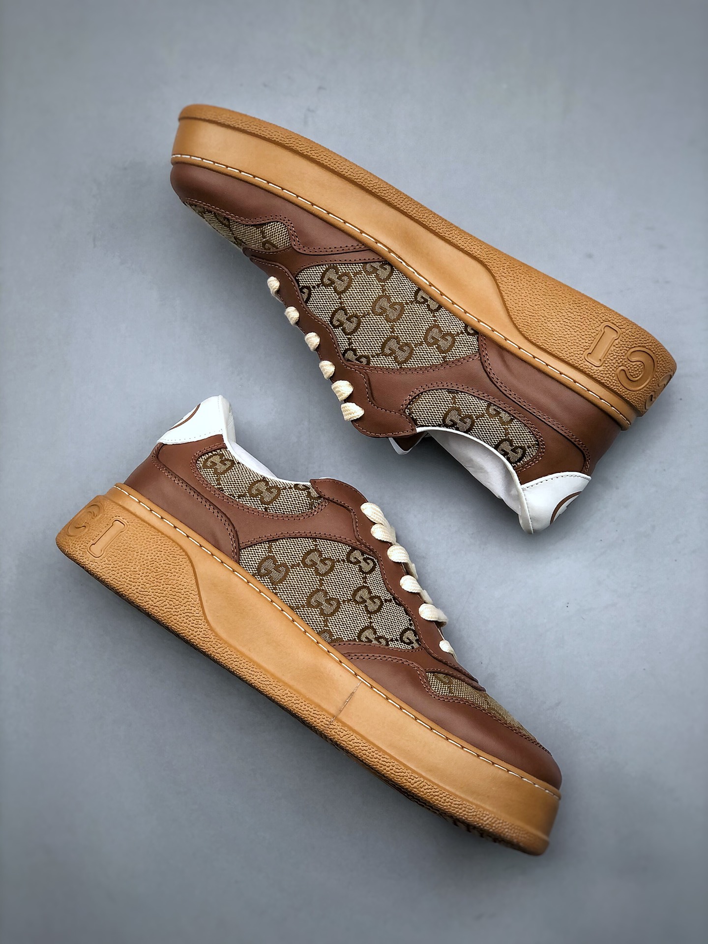 Gucci Screener GG High-Top Sneaker古驰饼干鞋 运动休闲鞋系列＃全套专柜包装物及配件