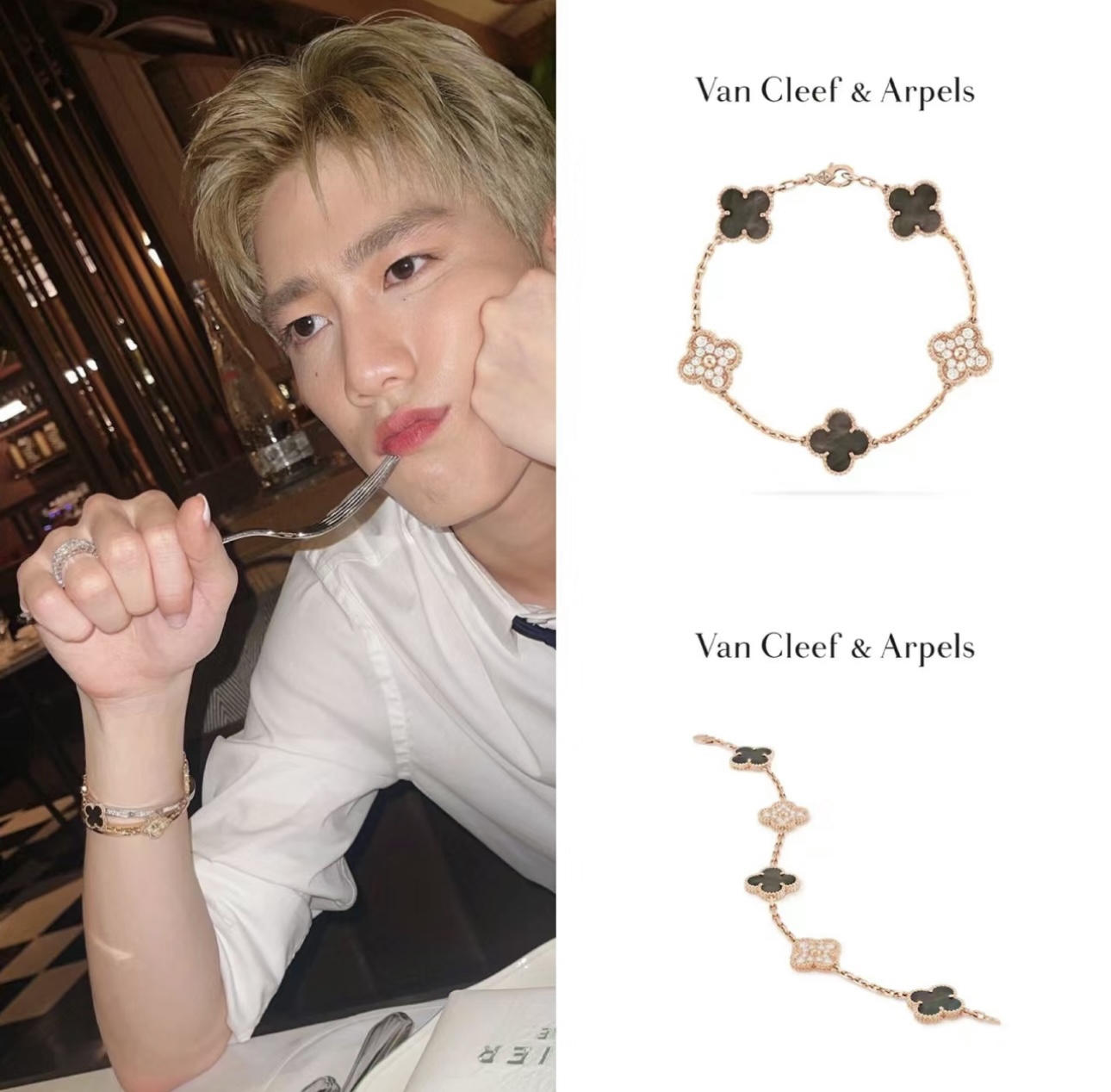 NO:634781,88320, The flower of wealth in the world VCA can’t bear to pick off the treasure & 50th anniversary limited edition gray mother-of-pearl five-flower diamond bracelet. Real shot of sterling silver material; natural gray mother-of-pearl CNC jewelry craftsmanship, bracelet, pure silver, Cartier high-end jewelry1986090988320,人间富贵花 VCA 舍不得摘下来的宝  & 50周年限量灰贝母五花隔钻手链 实拍纯银材质；天然灰贝母 cnc珠宝工艺,,bracelet,pure silver,卡迪亚高端饰品,Jewelry