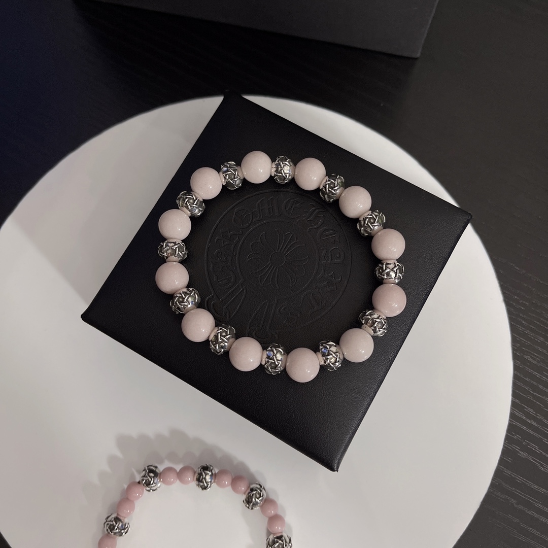 一条𝗖𝗵𝗿𝗼𝗺𝗲 𝗛𝗲𝗮𝗿𝘁𝘀克罗心

粉色天然石手串手绳手链
情女款男10 M女6 M