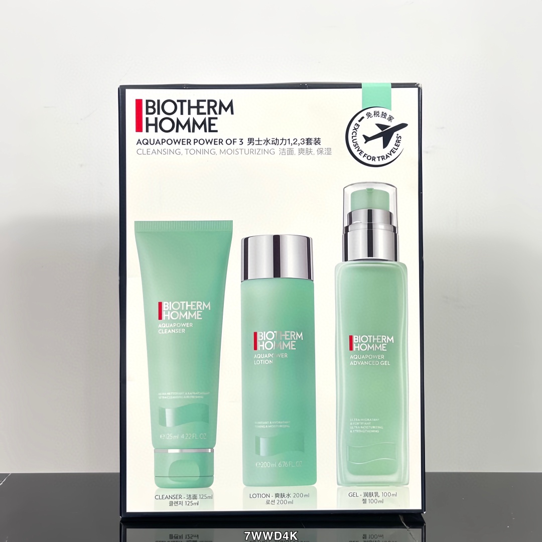 Set de tres piezas para hombre de Biotherm Aqua Power Versión caja de cartón! Contiene: Gel de limpieza para hombre Aqu…