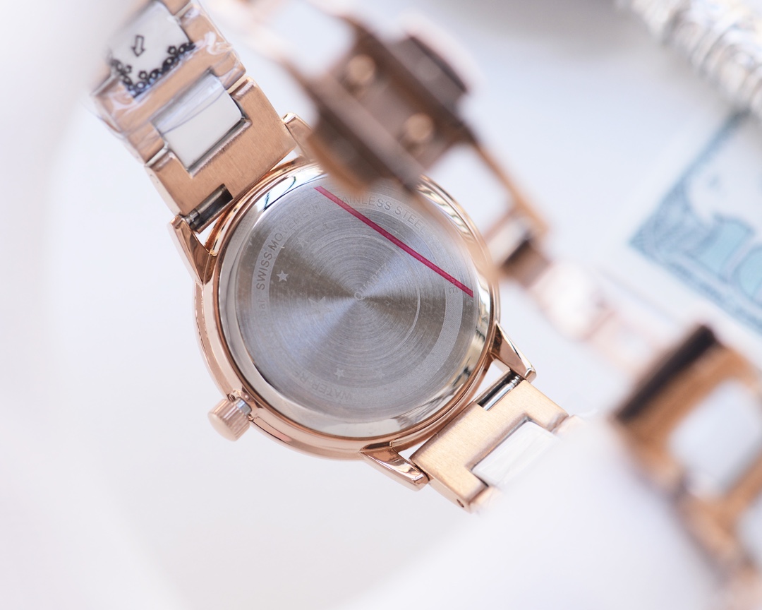 Omega-OMEGA Couple’s Wristwatch: White & Gold Shell, Steel & Ceramic Belt - 图片 9