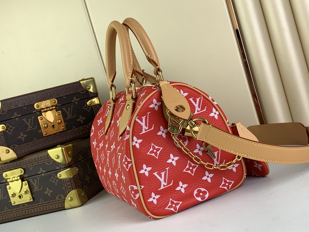 LV Speedy Bandouliere 25 Red