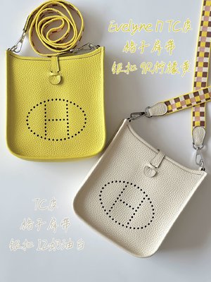 Hermes Evelyne Crossbody & Shoulder Bags Lattice Silver Hardware YF170118