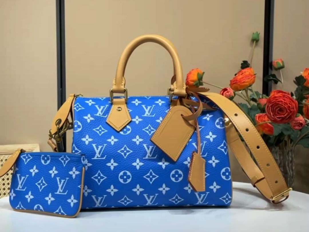 Louis Vuitton LV Speedy Sacs À Main Bleu M24424