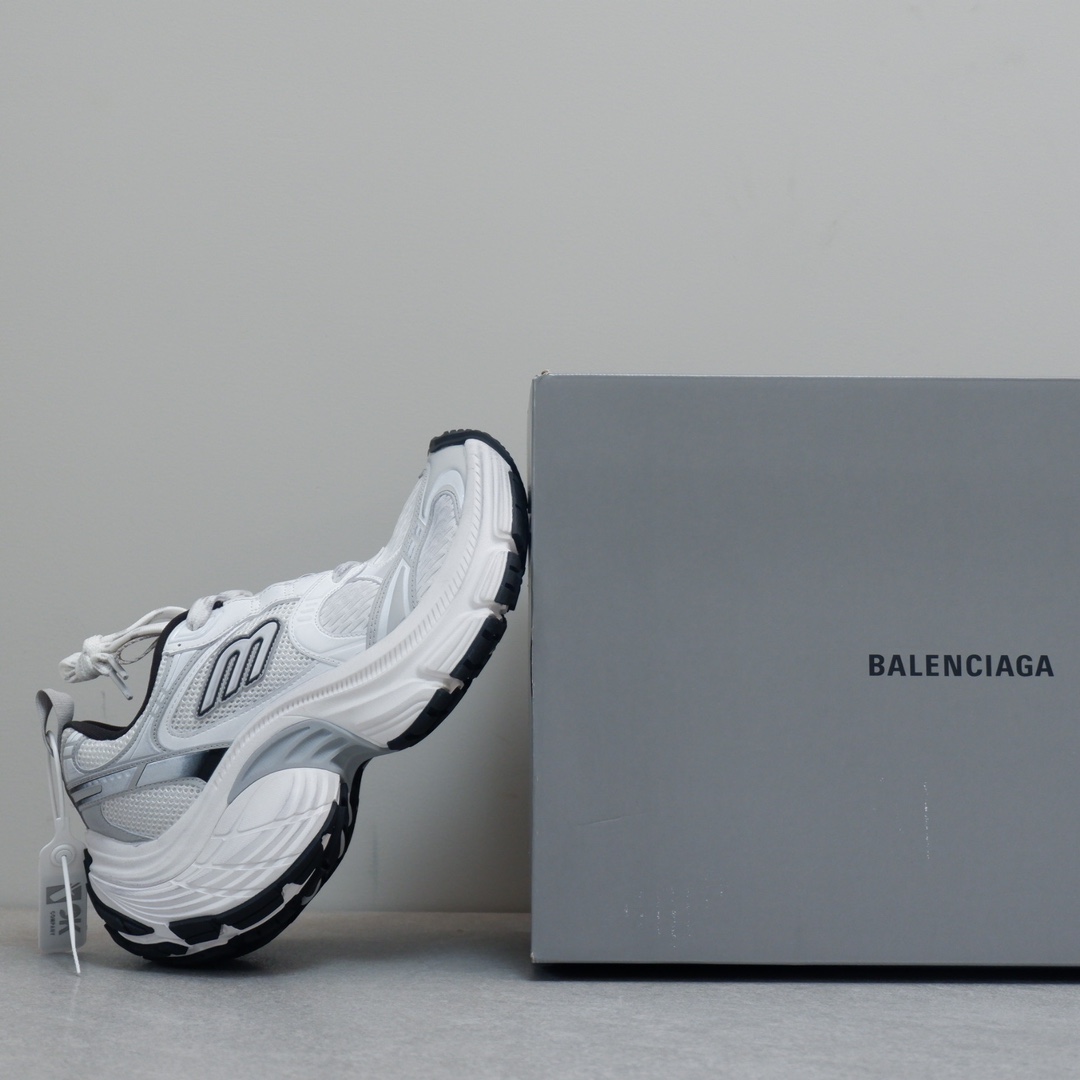 Balenciaga Balenciaga 10XL tejido de malla, cordones de punta redonda, zapatillas de deporte se envían con fuerza y ​​e…
