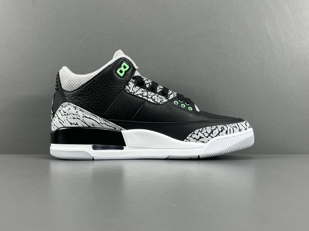 P纯原顶级AJ3黑绿蒂芙尼JordanAirJordan3中帮防滑减震耐磨潮流复古篮球鞋男款货号CT85