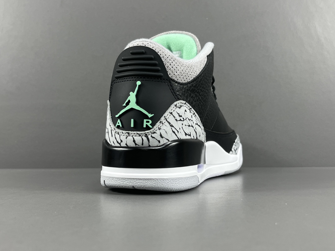 P纯原顶级AJ3黑绿蒂芙尼JordanAirJordan3中帮防滑减震耐磨潮流复古篮球鞋男款货号CT85