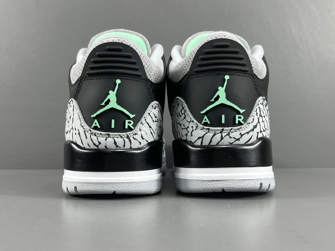 P纯原顶级AJ3黑绿蒂芙尼JordanAirJordan3中帮防滑减震耐磨潮流复古篮球鞋男款货号CT85