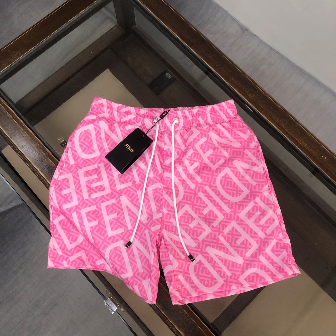 Fendi Clothing Shorts Buy Online
 Black Grey Khaki Pink Gauze Beach