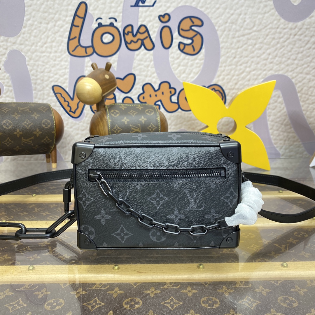 Louis Vuitton LV Soft Trunk Comprar
 Sacos de corpo cruzado & Ombro Preto Impressão Monogram Eclipse Canvas Resina Mini M44735