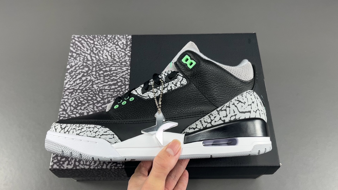 P纯原顶级AJ3黑绿蒂芙尼JordanAirJordan3中帮防滑减震耐磨潮流复古篮球鞋男款货号CT85