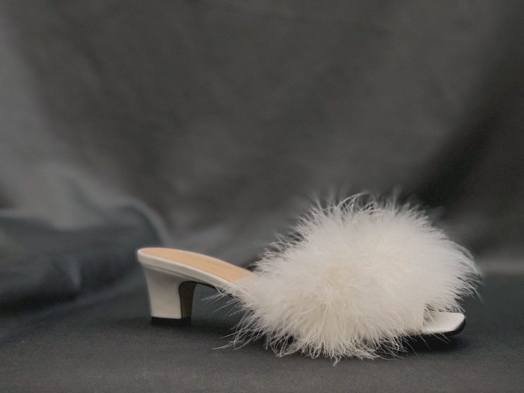 Maison Margiela Zapatos de tacón alto Pantuflas Cuero de vaca Tejidos Dermis