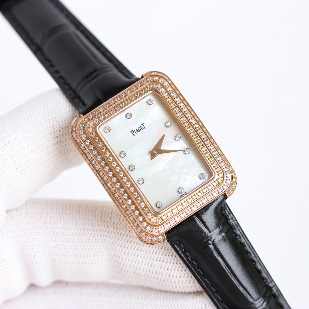 Piaget Limelight Rose Gold Diamond Ladies Watch with Brown Leather Strap 3 i1705967189 5567 1