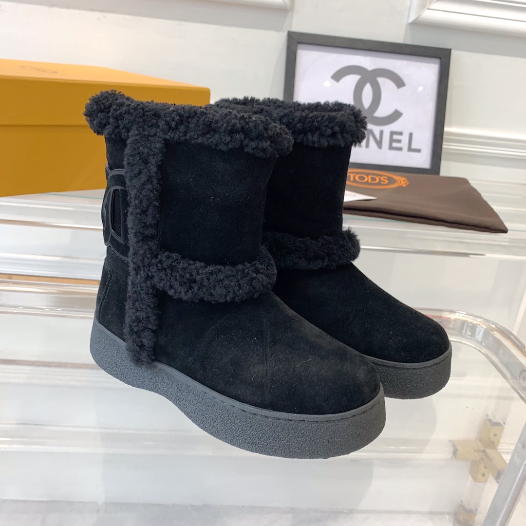 Tod’s Top-Level Winter Snow Boots: Water-Resistant, Australian Sheepskin Lining, Size 35-40. - 图片 2