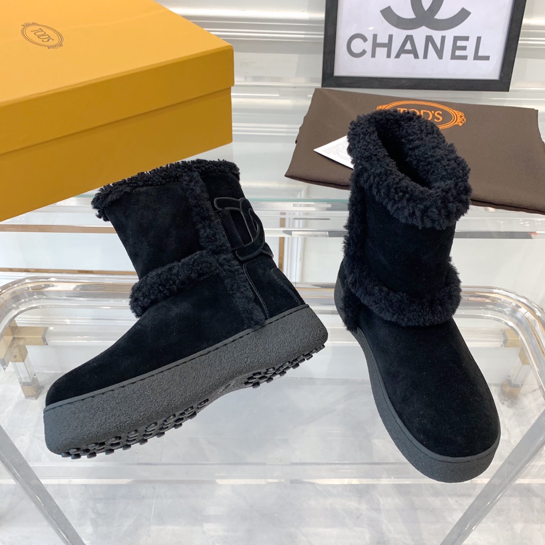 Tod’s Top-Level Winter Snow Boots: Water-Resistant, Australian Sheepskin Lining, Size 35-40. - 图片 3